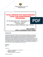 Total Productive Maintenance (TPM) For Maintenance Personnel