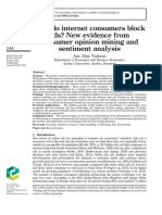 Why Do Internet Consumers Block Ads? New Evidence From Consumer Opinion Mining and Sentiment Analysis