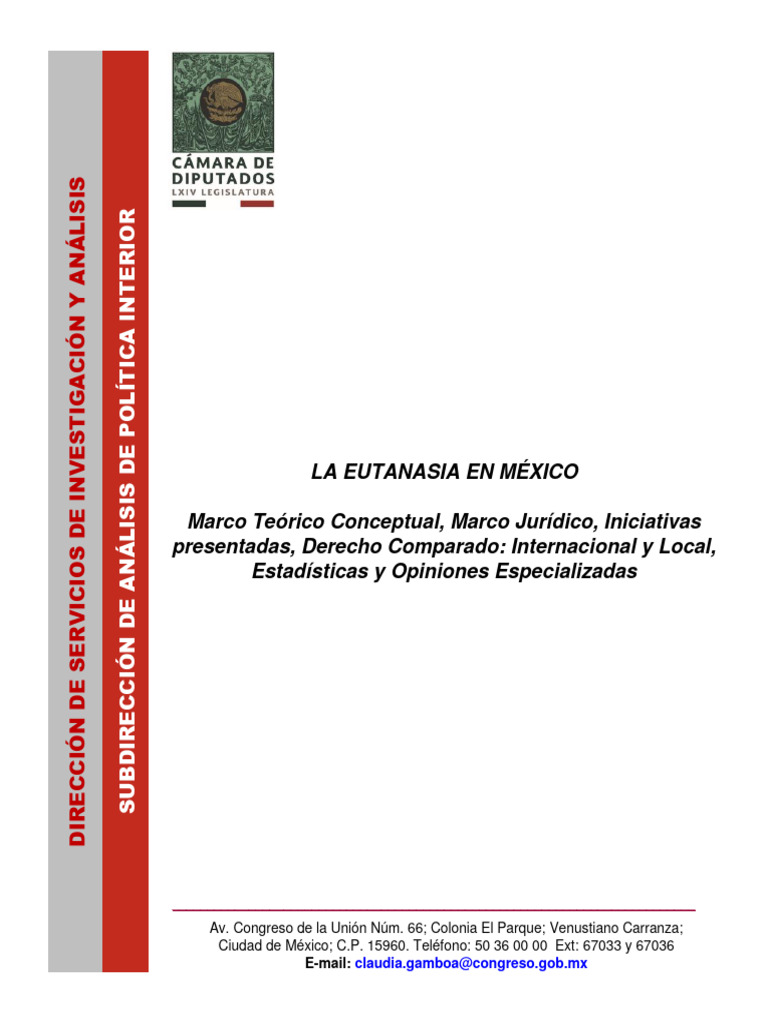 La eutanasia en Mexico PDF Cuidados paliativos Medicina