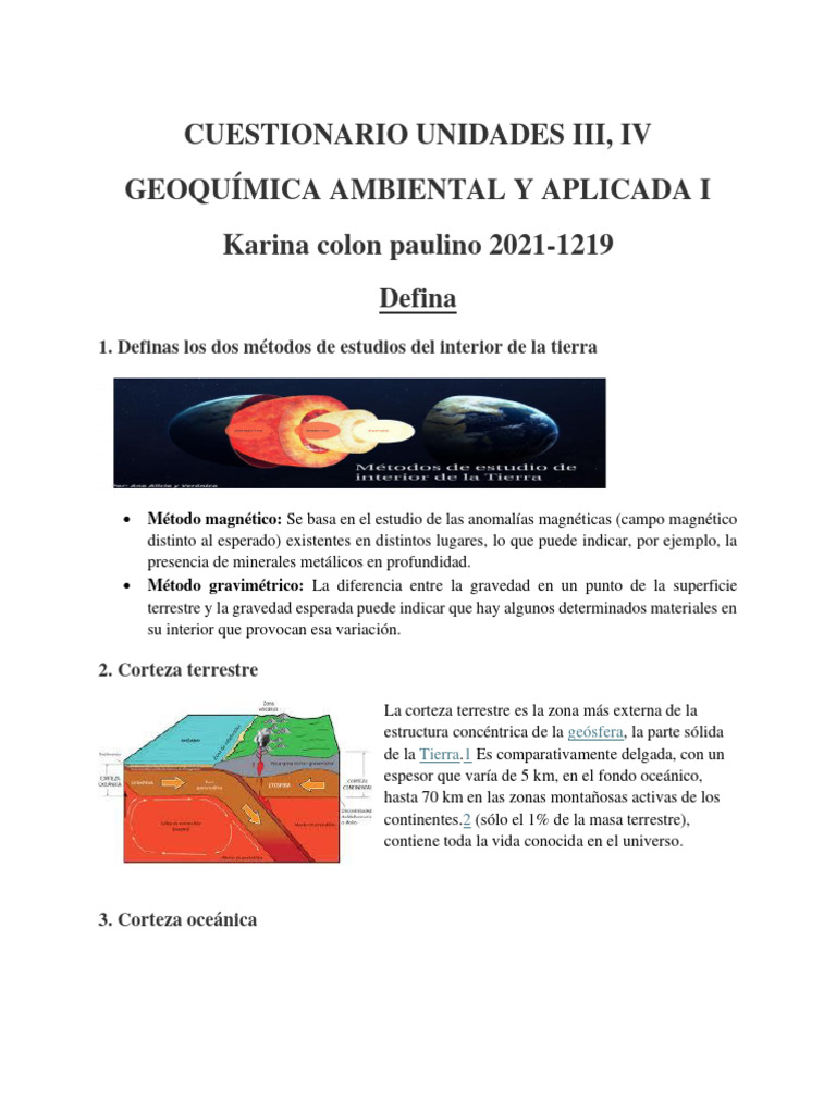 Geoquímica: Métodos y Rocas | PDF | Roca (geología) | Roca ígnea