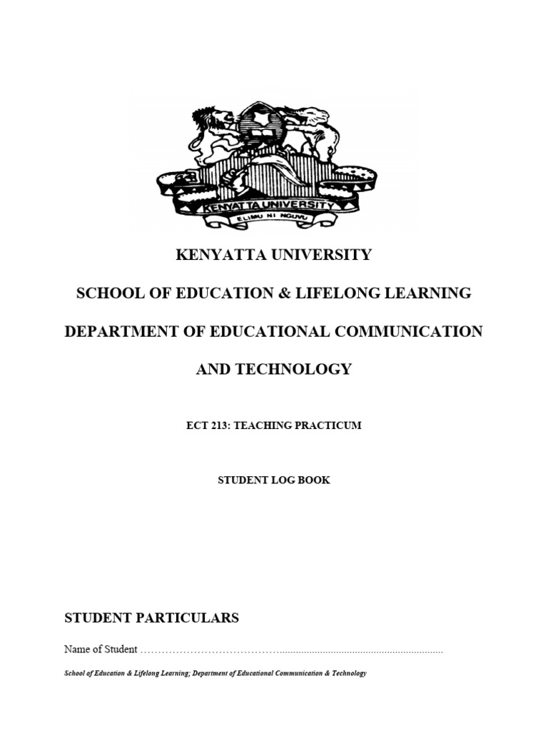 Logbook For Second Years ECT 213 | PDF | Teachers | Learning