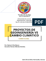 Proyectos de Geoingeniería vs Cambio Climático