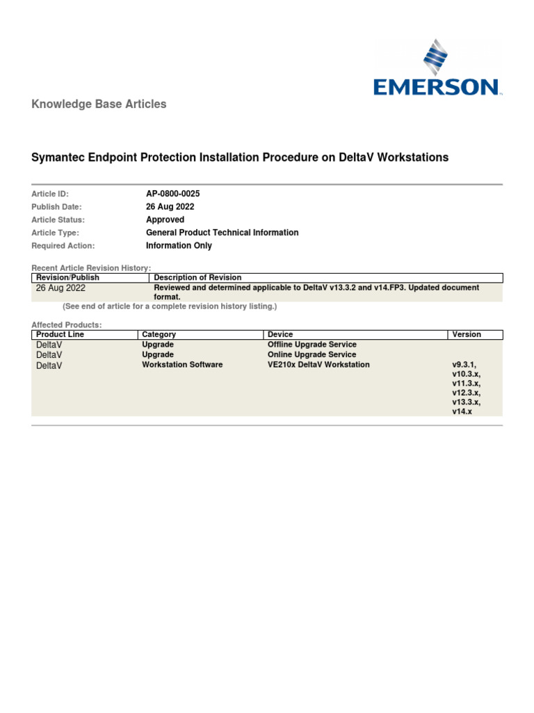 AP-0800-0025 - Symantec Endpoint Protection Installation Procedure On ...