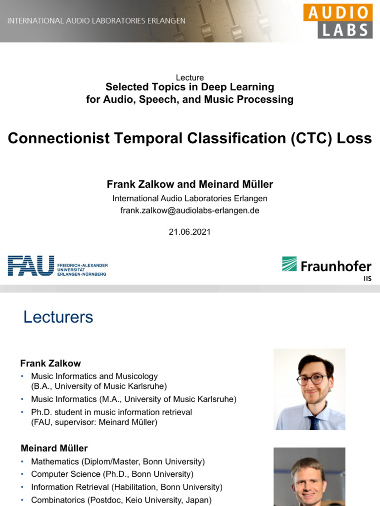 2021 DLA-09 ZalkowMueller CTC | PDF | Deep Learning | Artificial Neural ...