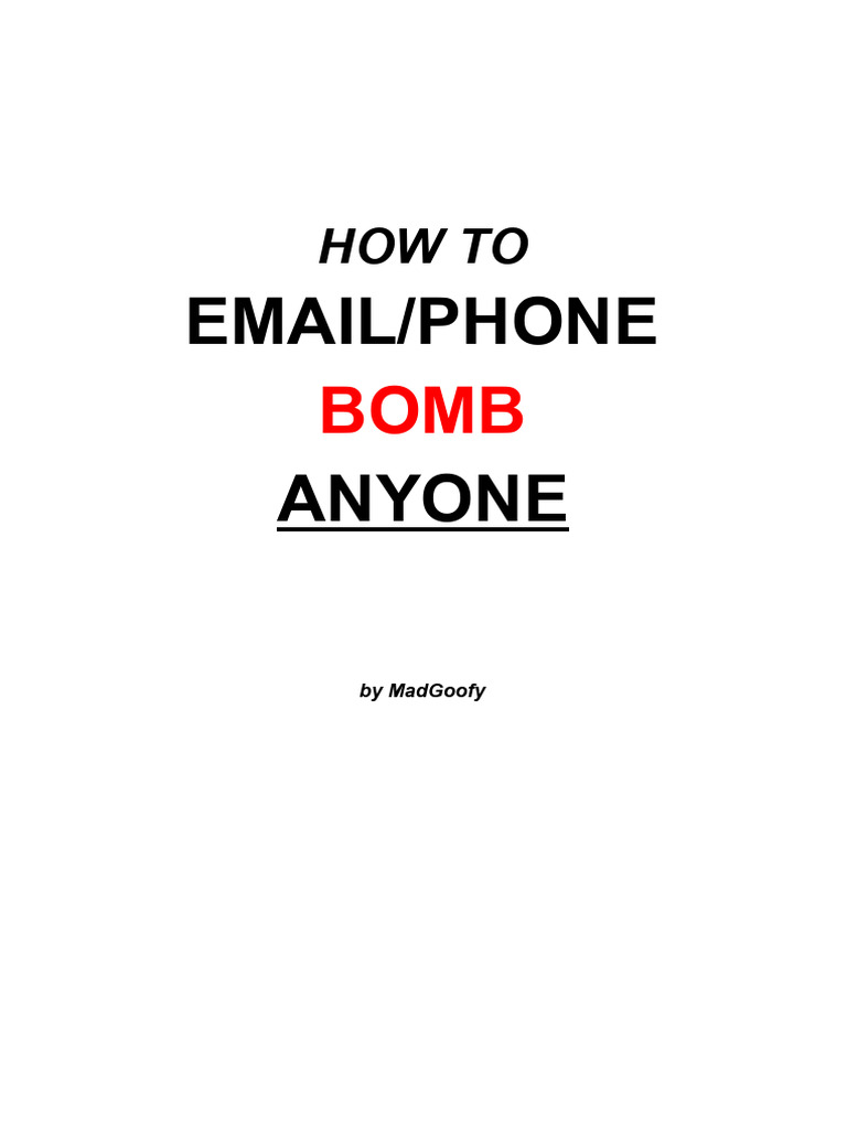 How to email phone bomb anyone pdf self improvement