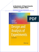 (Download PDF) Design and Analysis of Experiments 2Nd Edition Angela Dean Online Ebook All Chapter PDF