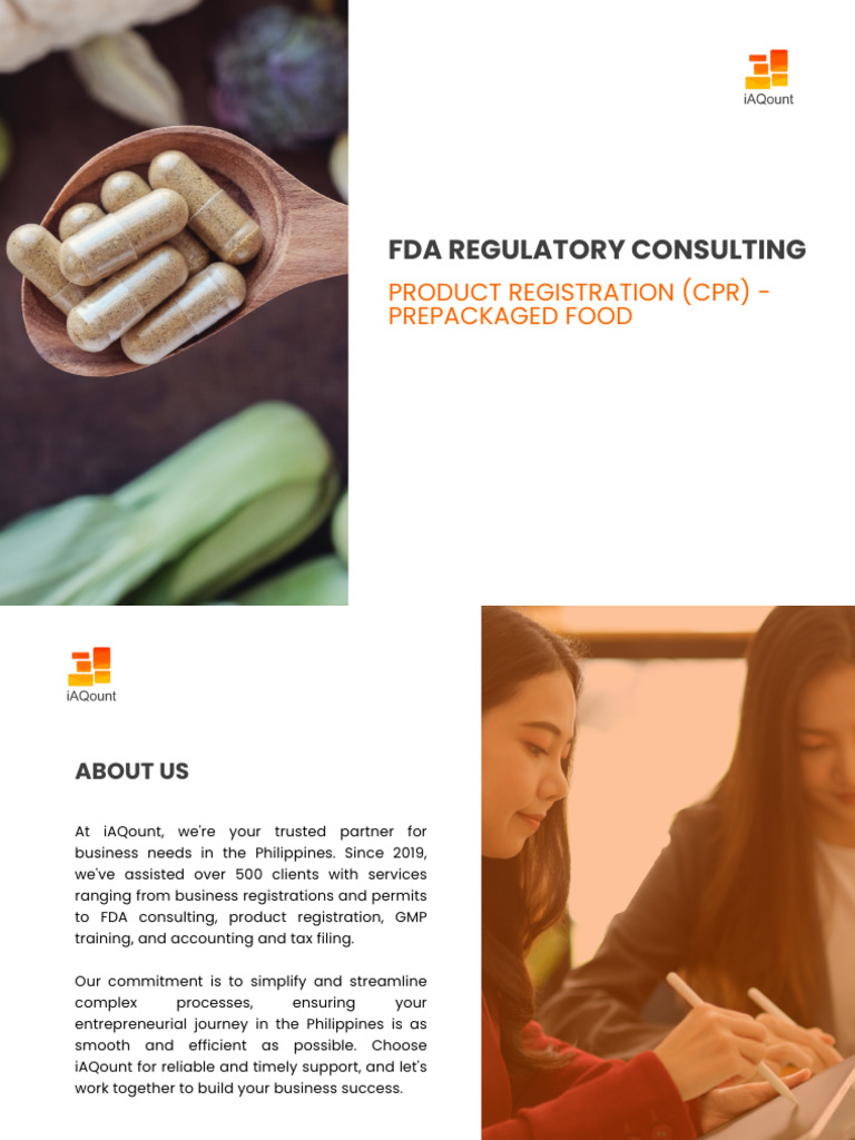 FDA Product Registration Consulting | PDF | Food And Drug ...