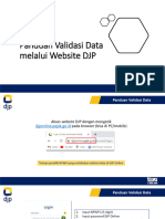 Panduan Validasi Data di DJP Online