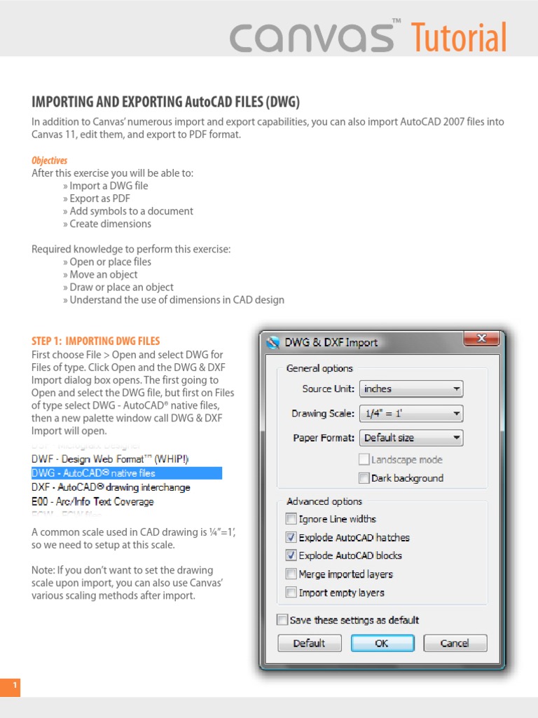 AutoCad DWG Tutorial | PDF