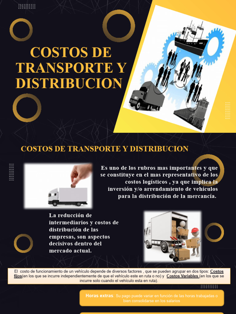 COSTOS DE TRANSPORTE Y DISTRIBUCION | PDF | Costo | Transporte