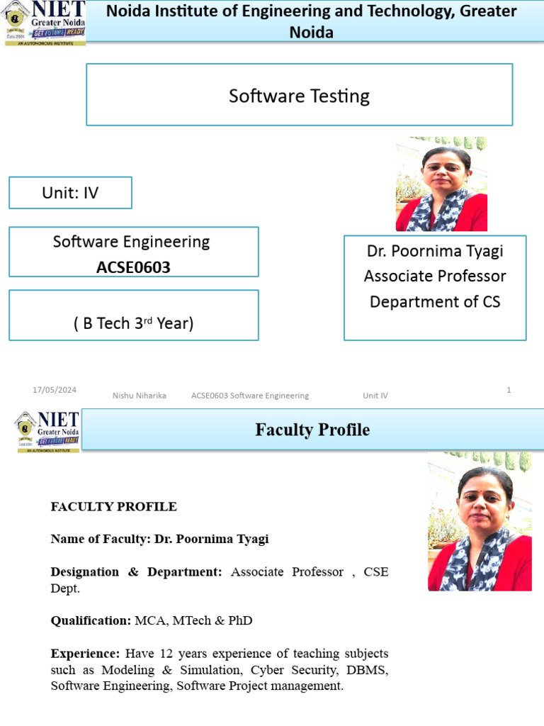 Unit4 Se Pdf Software Testing Software Bug