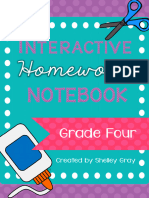 Interactive Homework Notebook Grade4