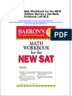 (Download PDF) Barron S Math Workbook For The New Sat 6Th Edition Barron S Sat Math Workbook Leff M S Online Ebook All Chapter PDF