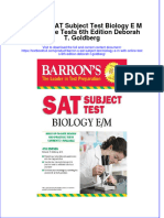 [Download pdf] Barron S Sat Subject Test Biology E M With Online Tests 6Th Edition Deborah T Goldberg online ebook all chapter pdf 