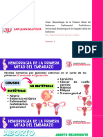 SEMANA 04 Hemorragia de La Primera Mitad Del Embarazo, Enfermedad Trofoblastica Gestacional Hemorragia de La Segunda Mitad Del Embarazo