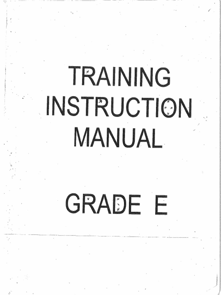 Grade e Training Instruction Manual | PDF