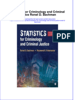 (Download PDF) Statistics For Criminology and Criminal Justice Ronet D Bachman Online Ebook All Chapter PDF