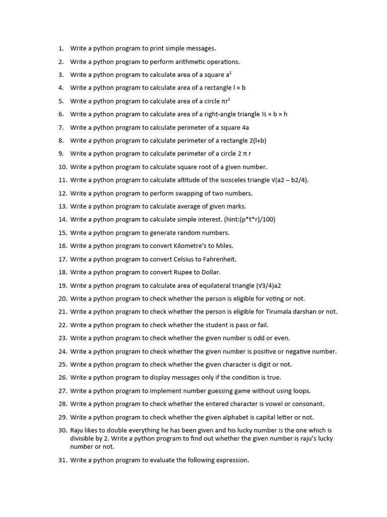 Python Questions | PDF | Area | String (Computer Science)