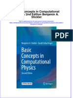 (Download PDF) Basic Concepts in Computational Physics 2Nd Edition Benjamin A Stickler Online Ebook All Chapter PDF