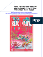 Fullstack React Native Create Beautiful Mobile Apps With Javascript and React Native 5Th Edition Devin Abbott