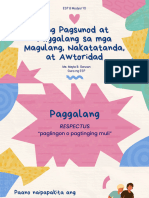 Ang Pagsunod at Paggalang Sa Mga Magulang Nakatatanda at Awtoridad