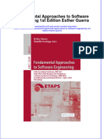 (Download PDF) Fundamental Approaches To Software Engineering 1St Edition Esther Guerra Online Ebook All Chapter PDF