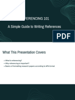 A Guide To Writing References