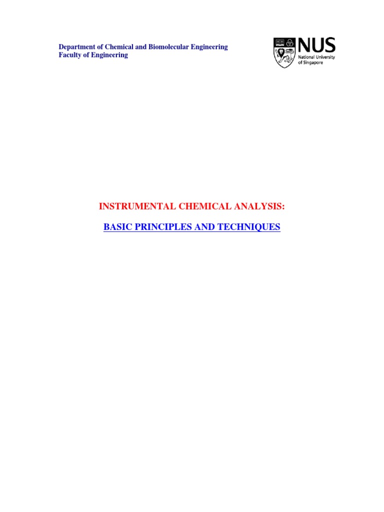 Instrumental Chemical Analysis PDF