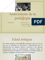 Antecedente de La Pedagogía