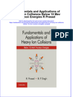 (Download PDF) Fundamentals and Applications of Heavy Ion Collisions Below 10 Mev Nucleon Energies R Prasad Online Ebook All Chapter PDF