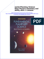 (Download PDF) Fundamental Planetary Science Updated Edition Physics Chemistry and Habitability Jack J Lissauer Online Ebook All Chapter PDF