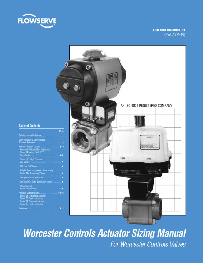 Flowserve Actuator Sizing Valve Actuator