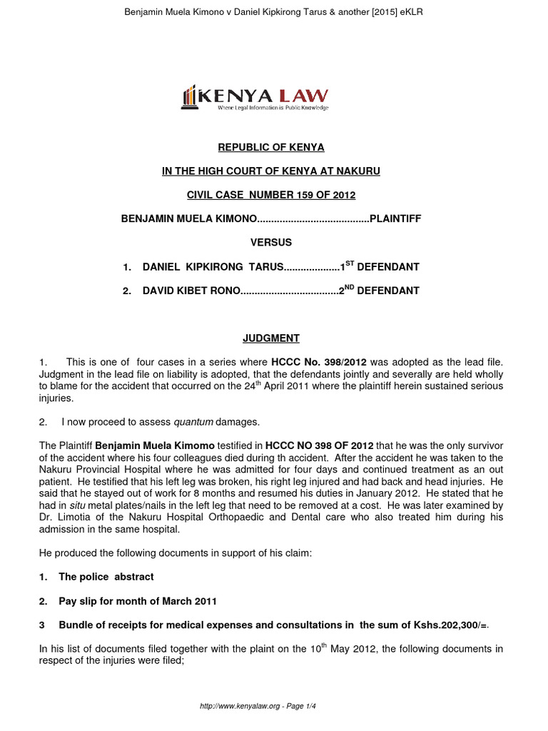 Civil Case 159 of 2012 | PDF | Creative Commons License