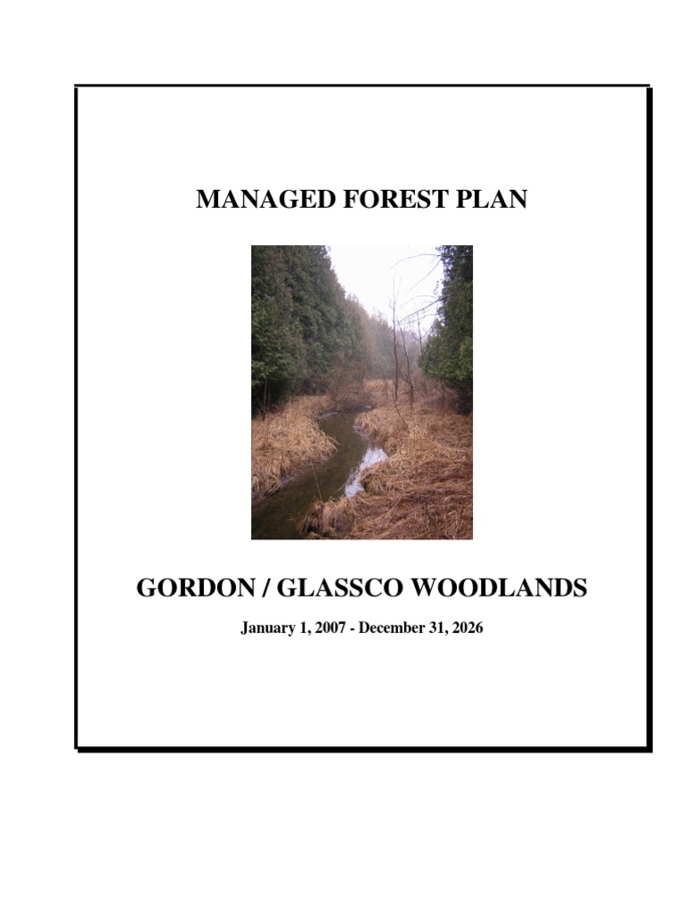 Woodland Management Plan-Glassco | PDF | Forestry | Lake