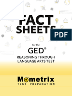 GED Reasoning Through Language Arts Fact Sheets