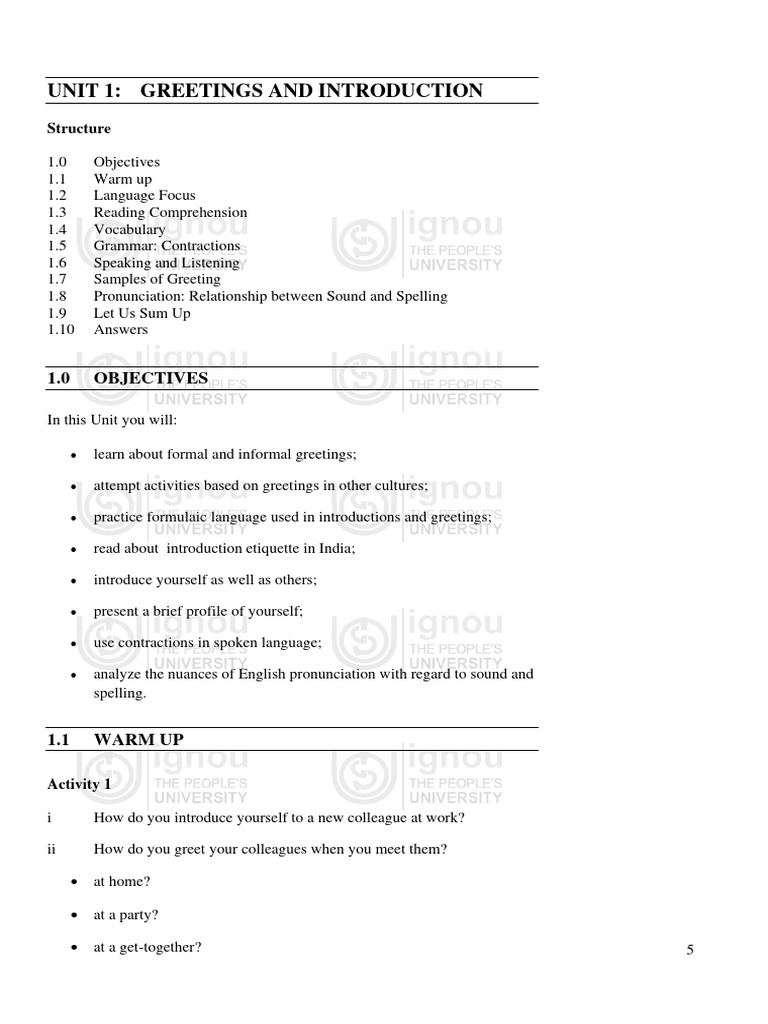 Greetings and Introductions Guide | PDF | English Language | Human ...