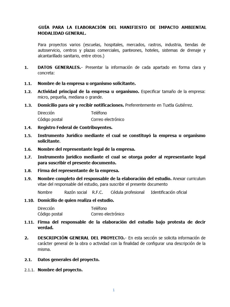 Manifiesto de Impacto Ambiental | PDF | lago | Agua