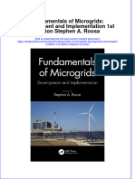 (Download PDF) Fundamentals of Microgrids Development and Implementation 1St Edition Stephen A Roosa Online Ebook All Chapter PDF