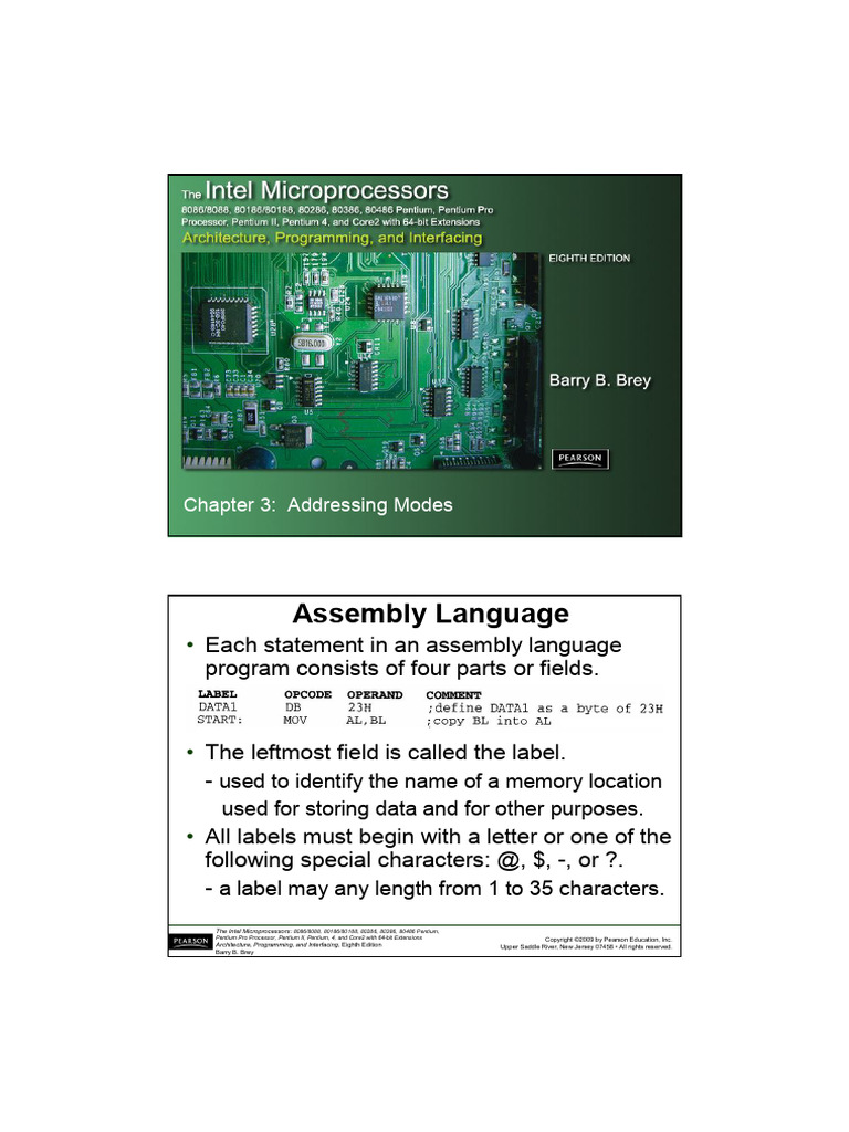 Assembly Language: Each Statement in An Assembly Language Program ...