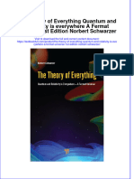 The Theory of Everything Quantum and Relativity Is Everywhere A Fermat Universe 1st Edition Norbert Schwarzer