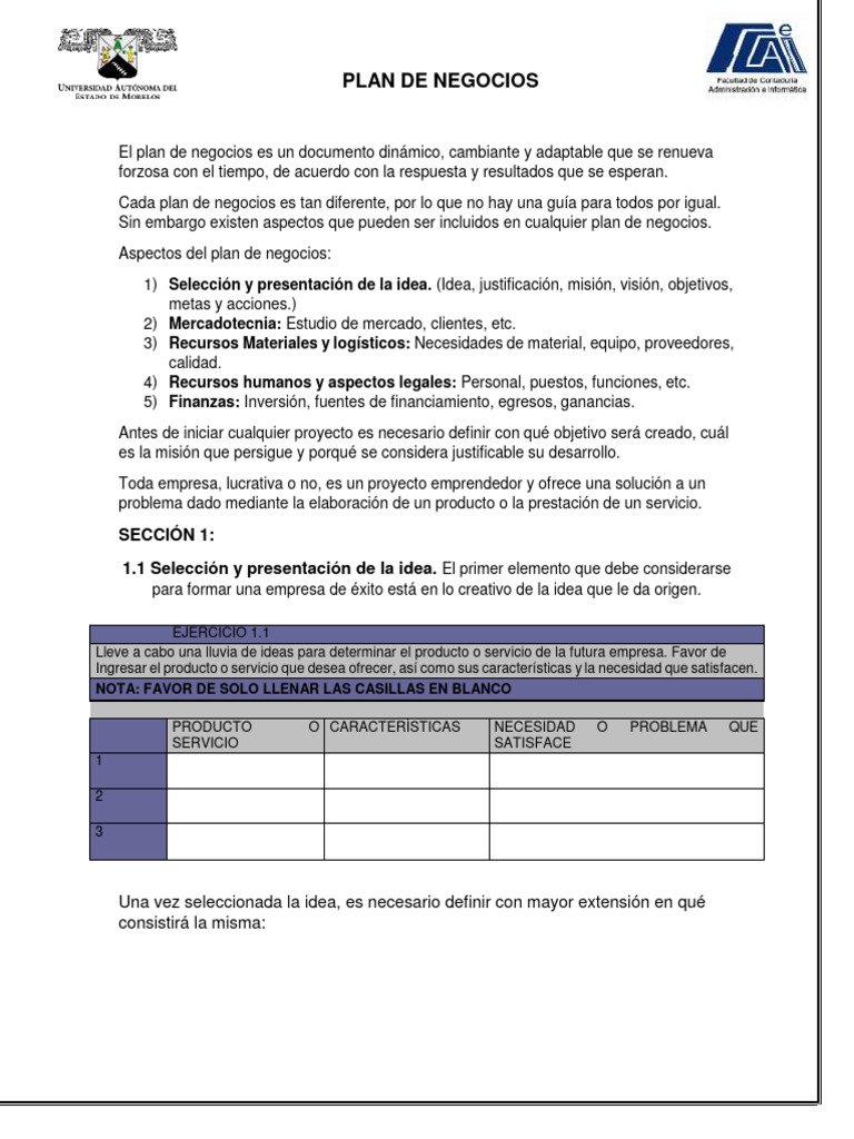 Guía para Crear un Plan de Negocios | PDF | Plan de negocios | Business
