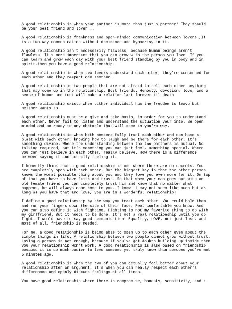 Quality to have a good relationship pdf communication love
