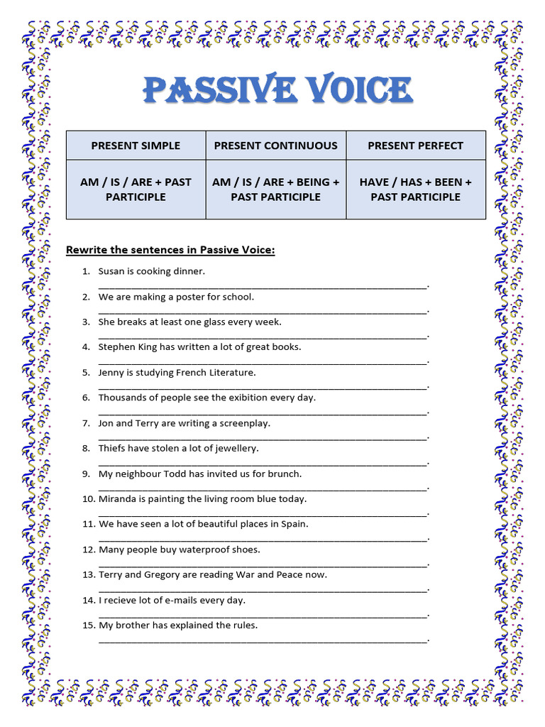 Passive Voice Sentence Transformation | PDF | Language Arts & Discipline
