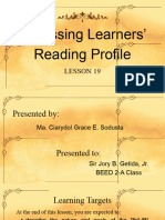 Assessing Learners' Reading Profile