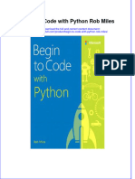 [Download pdf] Begin To Code With Python Rob Miles online ebook all chapter pdf 
