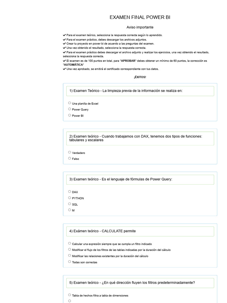 Examen Final de Power BI | PDF | Informática