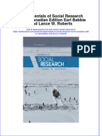 [Download pdf] Fundamentals Of Social Research Fourth Canadian Edition Earl Babbie And Lance W Roberts online ebook all chapter pdf 