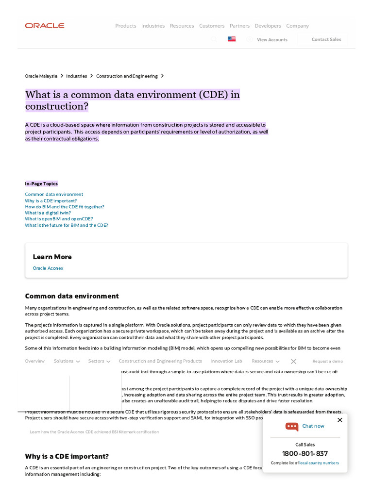 Exploring CDE and BIM in Construction Oracle Malaysia PDF Building Information Modeling