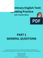 PET (Preliminary English Test) Speaking Exam