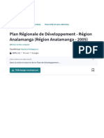 Plan Régionale de Développement - Région Analamanga (Région Analamanga - 2005) | PDF | Pauvreté | Pauvreté Et Sans-Abrisme